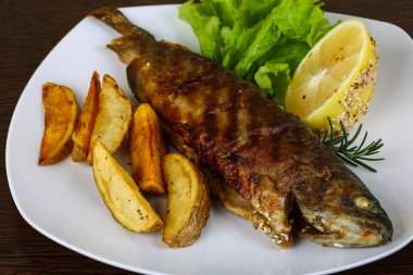 Patates ile Izgara Alabalık