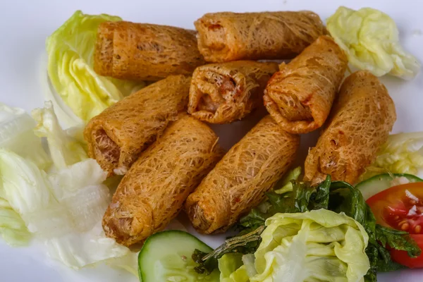 Rollos de primavera tradicionales asiáticos — Foto de Stock