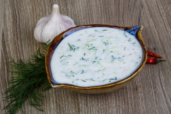 Tzatziki tradicional grego — Fotografia de Stock