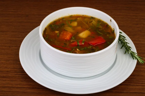 Caucasian soup chanakhi — Stock Photo, Image