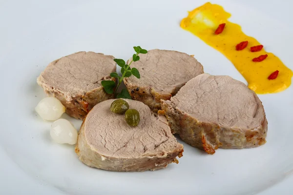 Baked pork fillet — Stock Photo, Image