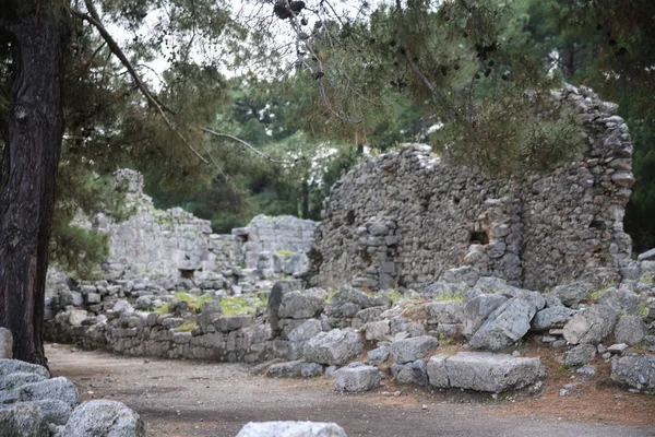 Antigas ruínas de Phaselis na Turquia — Fotografia de Stock