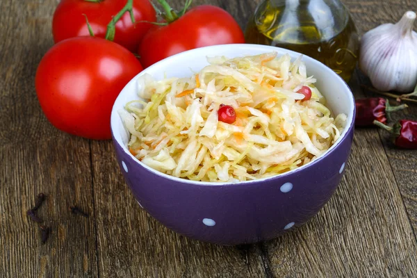 Fermented cabbage Sauerkraut — Stock Photo, Image