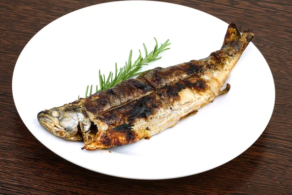 Grilled trout served rosemary — Stock Photo, Image