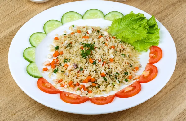 Arroz frito con mariscos — Foto de Stock