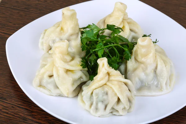 Caucasuan keuken Khinkali — Stockfoto