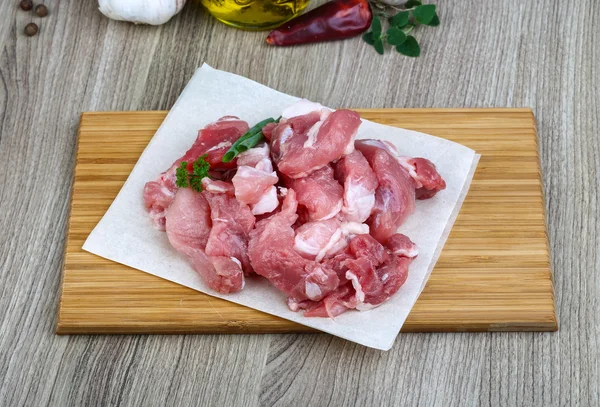 Diced pork meat — Stock Photo, Image