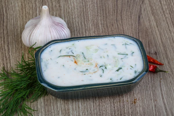 Cucina tradizionale greca Tzatziki — Foto Stock