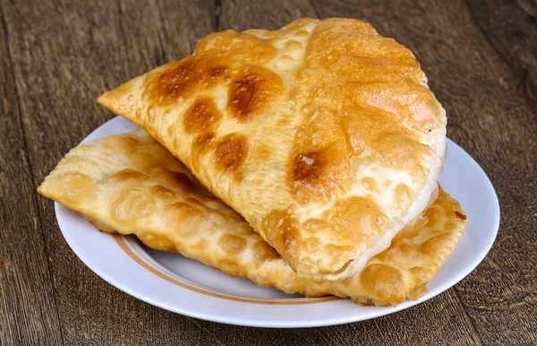 Caucasian cuisine Cheburek — Stock Photo, Image