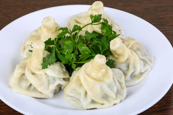 Cocina caucásica Khinkali — Foto de Stock