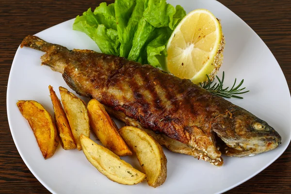 Delicious Grilled trout — Stock Photo, Image