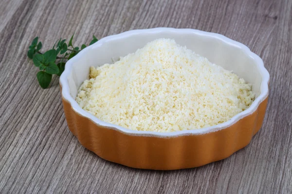 Shredded parmesan cheese — Stock Photo, Image