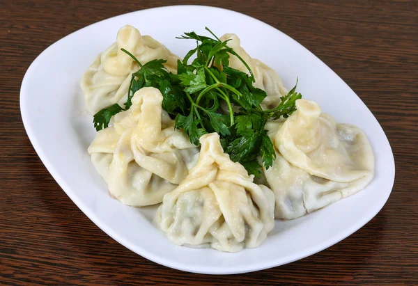 Cozinha caucasiana Khinkali — Fotografia de Stock