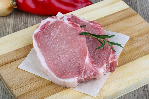 Raw pork steak — Stock Photo, Image