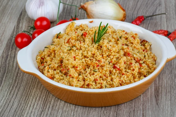 Cocina tradicional árabe Couscous — Foto de Stock