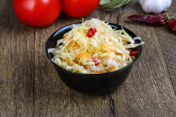 Fermented cabbage Sauerkraut — Stock Photo, Image