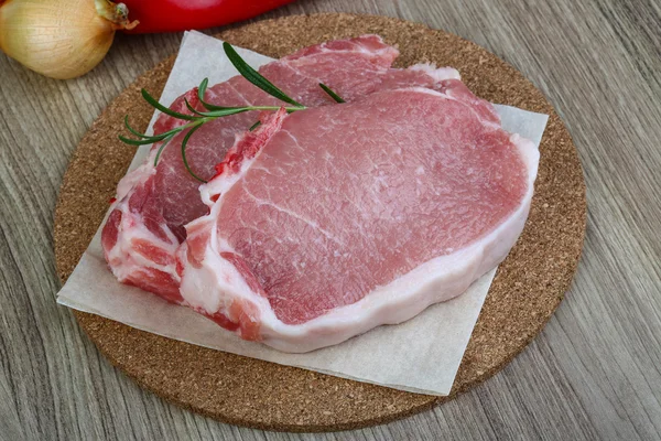 Raw pork steak — Stock Photo, Image