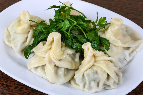 Caucasuan keuken Khinkali — Stockfoto