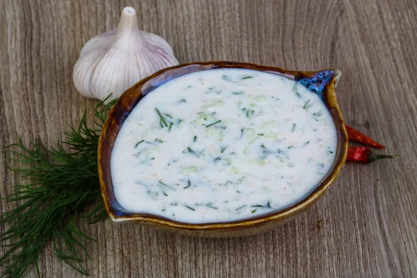 Cozinha tradicional grega Tzatziki — Fotografia de Stock