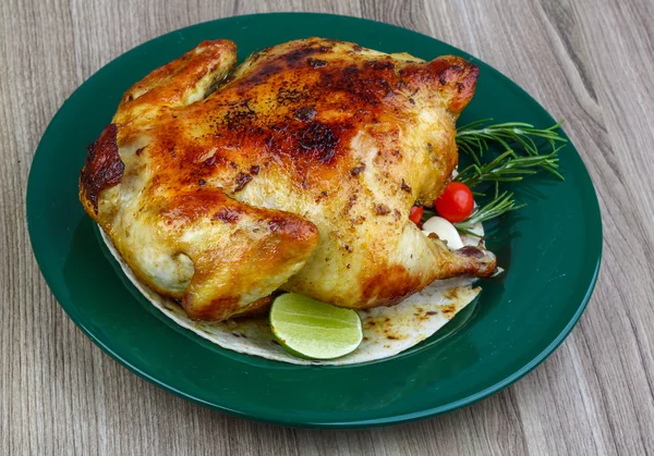Gorący smaczne kurczaka z grilla — Zdjęcie stockowe