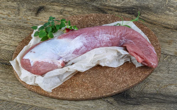 Ruwe varkensfilet — Stockfoto