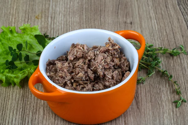 Carne de atún en conserva —  Fotos de Stock