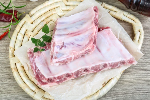 Costillas de cerdo crudas — Foto de Stock