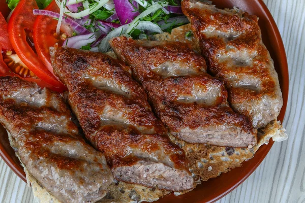 Rundvlees kebab met UI — Stockfoto