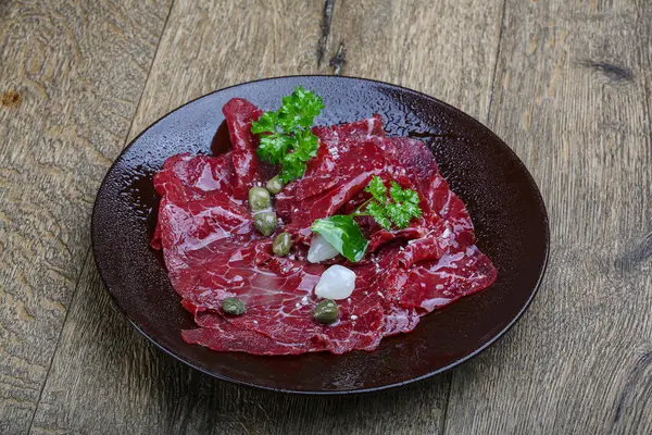 Biff carpaccio med cheeese — Stockfoto