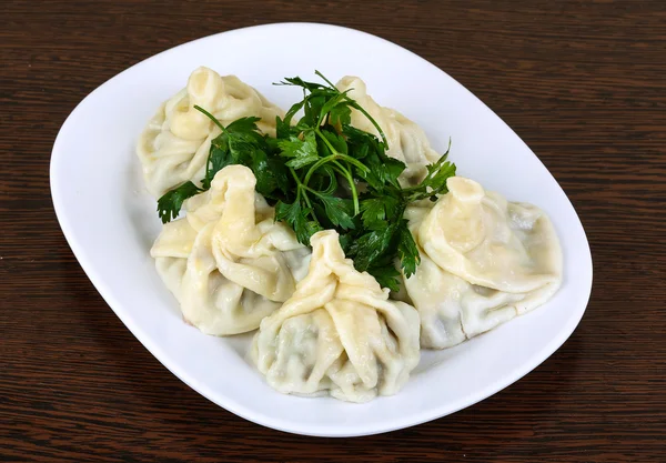 Cozinha caucasiana Khinkali — Fotografia de Stock