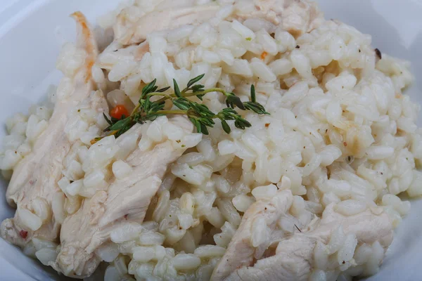 Hühnerrisotto mit Käse — Stockfoto