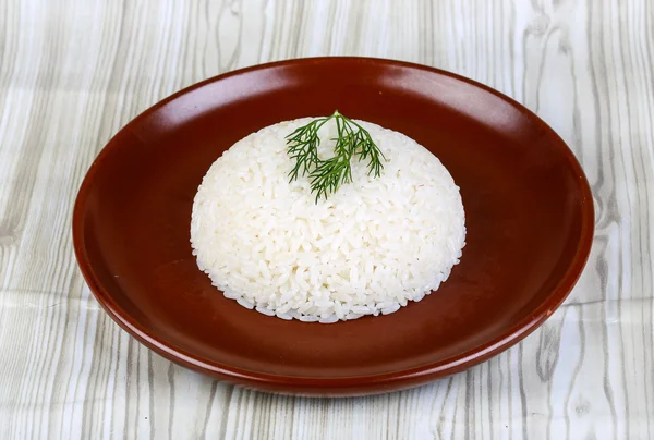 Arroz cozido no vapor quente — Fotografia de Stock