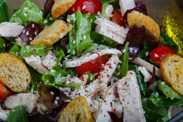 Caesarsallad med kyckling — Stockfoto