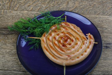 Yuvarlak ızgara sosis