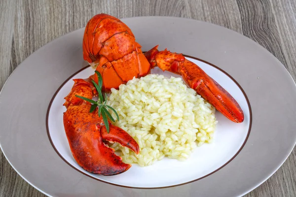 Risoto delicioso com lagosta — Fotografia de Stock