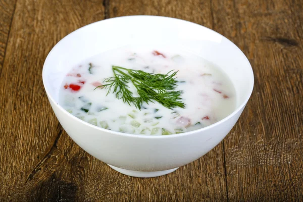 Zimny kefir zupa — Zdjęcie stockowe