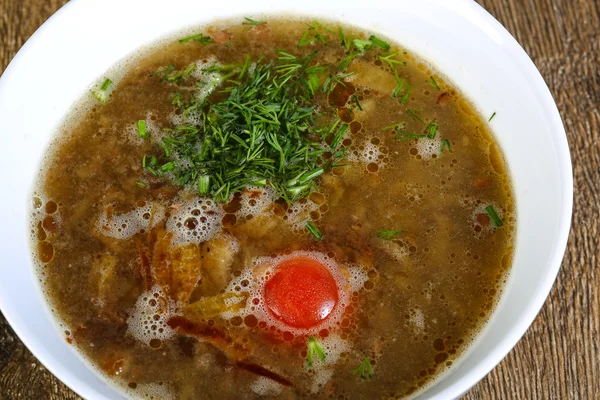 Zelfgemaakte minestrone soep — Stockfoto