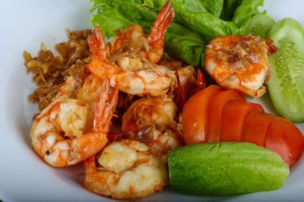 Camarones a la parrilla con ajo — Foto de Stock