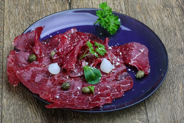 Carpaccio z wołowiny zachwycający — Zdjęcie stockowe