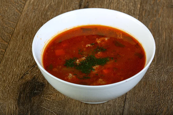 Delicious Borscht soup — Stock Photo, Image