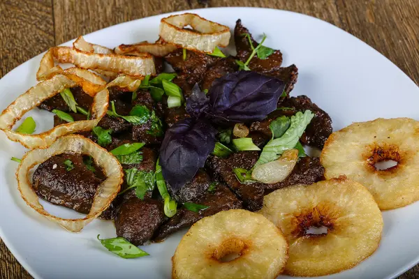 Delicioso fígado grelhado — Fotografia de Stock