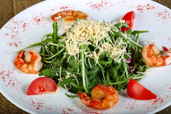 Salad with prawn and rucola — Stock Photo, Image