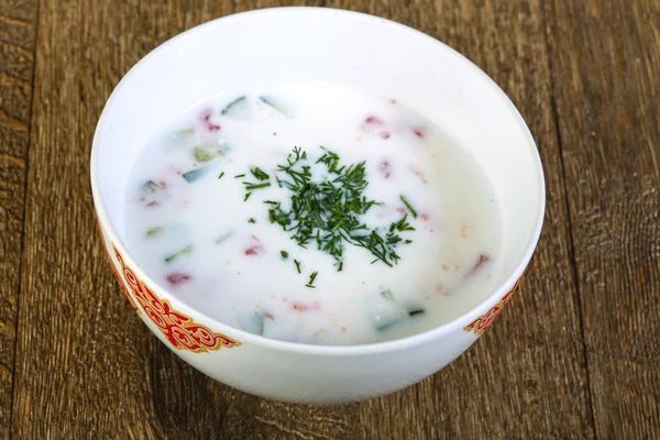 찬 kefir 수프 — 스톡 사진