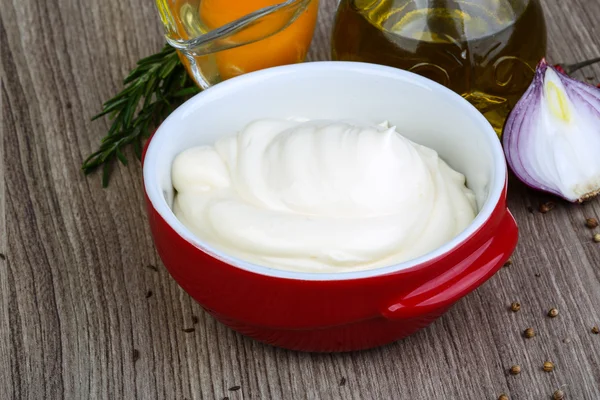 Fresh Mayonnaise sauce — Stock Photo, Image