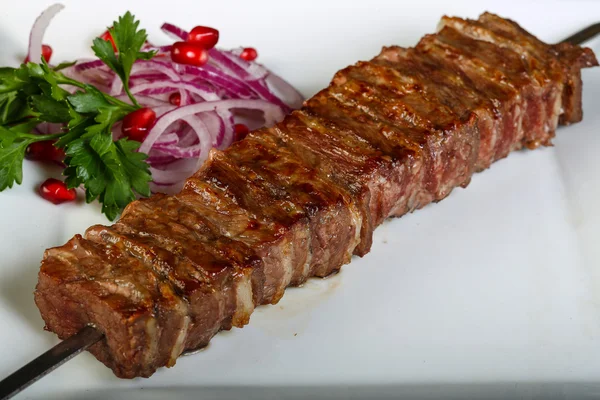 Costillas barbacoa a la parrilla —  Fotos de Stock