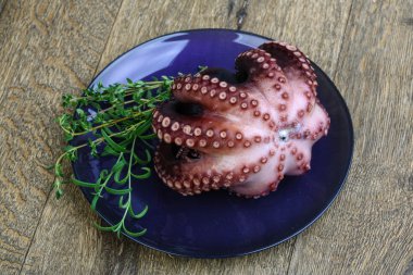 Herb ile haşlanmış ahtapot