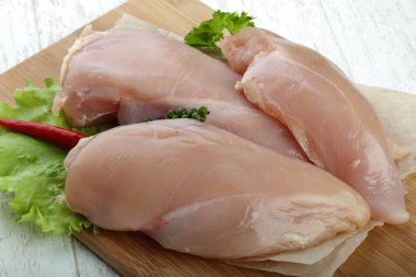 Çiğ tavuk göğsü.