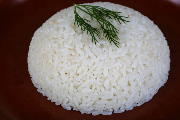 Varm ångad ris — Stockfoto