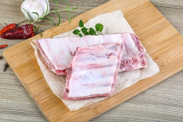 Costillas de cerdo crudas — Foto de Stock