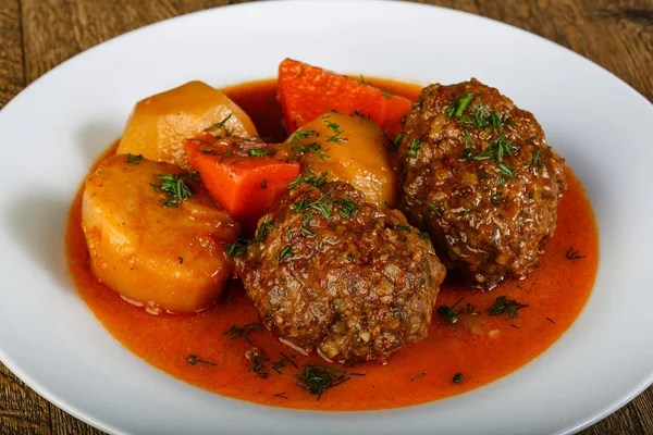 Polpette di carne macinata con patate — Foto Stock